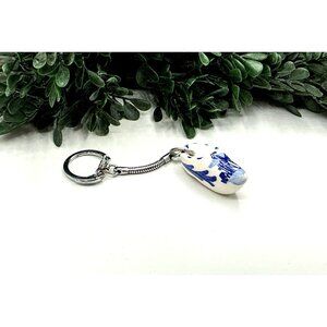 Delft Blue Ceramic Ceramic Shoe Keychain From Holland